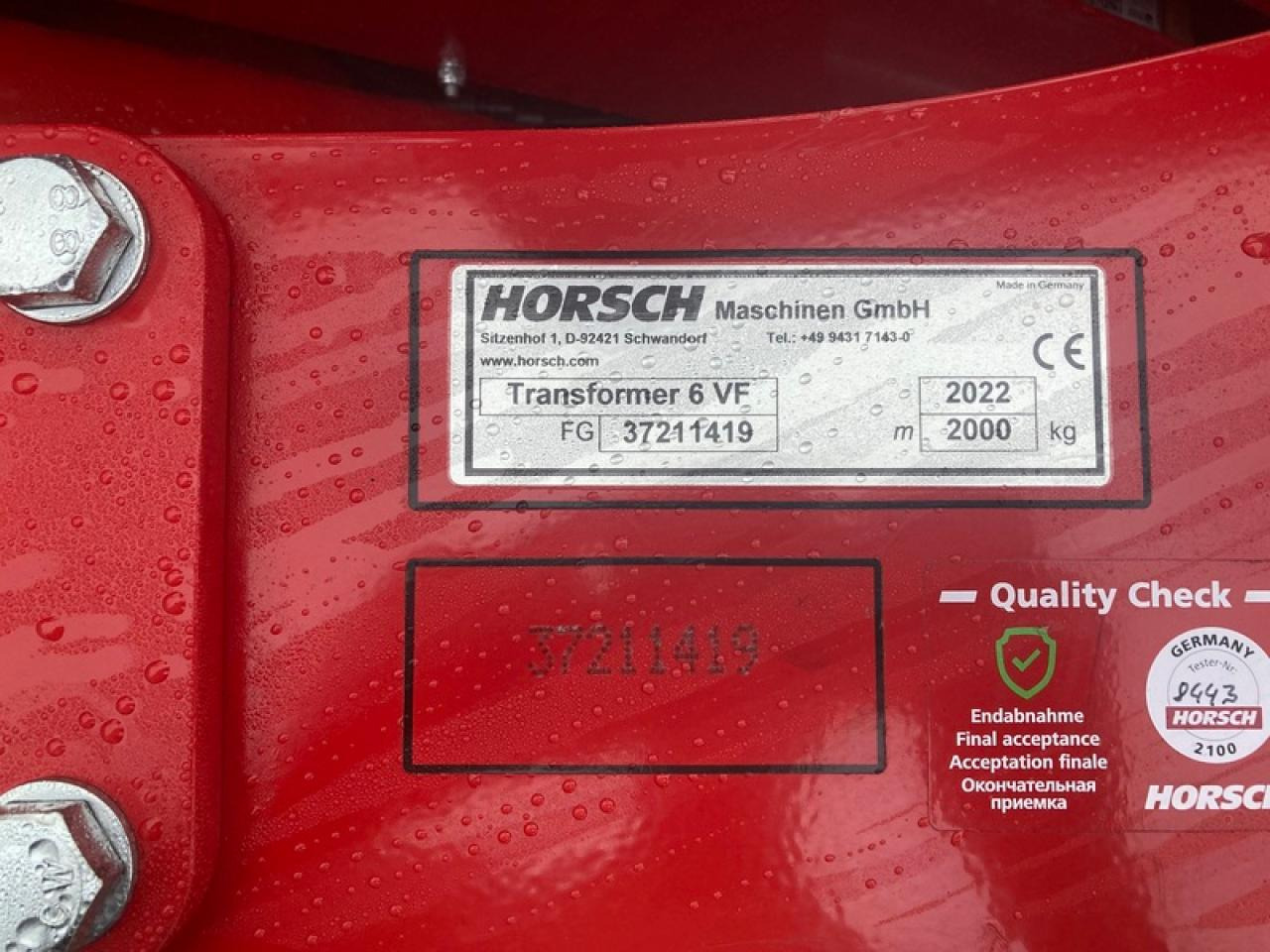 HORSCH TRANSFORMER6 VF - Outils du sol: photos 5 HORSCH TRANSFORMER6 VF - Outils du sol: photos 5