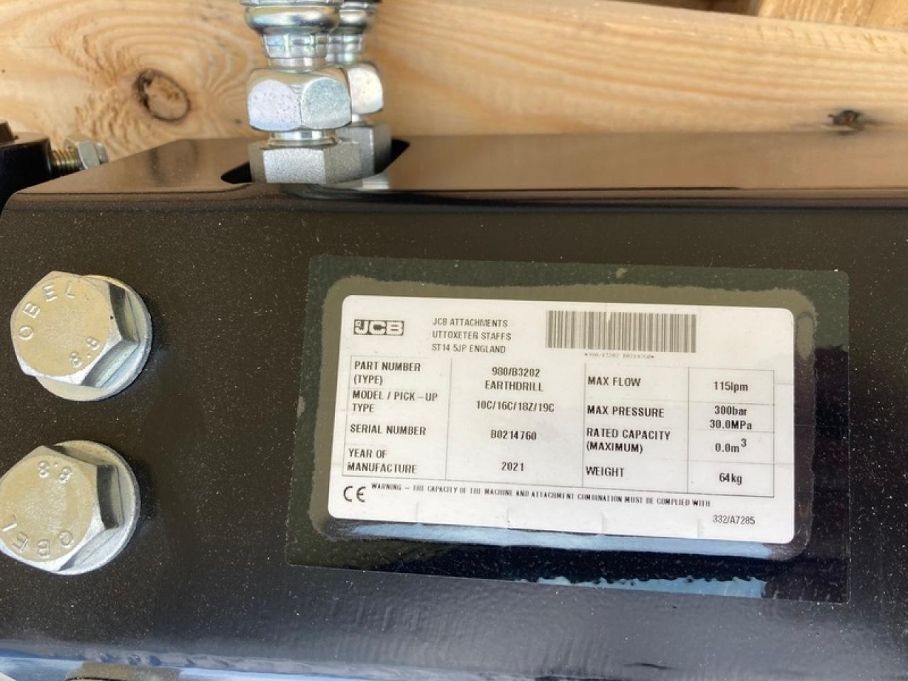 JCB B3202 - Tarière pour Engins de chantier: photos 2 JCB B3202 - Tarière pour Engins de chantier: photos 2