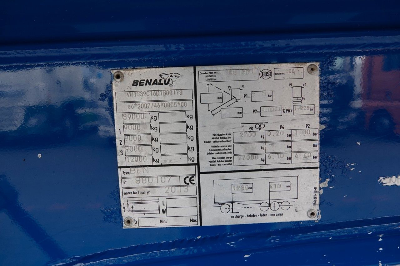 Semi-remorque benne Benalu WYWROTKA / 26 m3 / ALUMINIOWA / OŚ PODNOSZONA /: photos 19