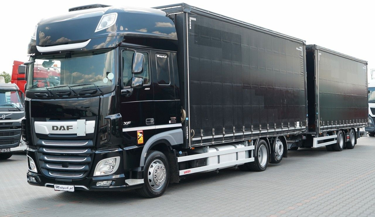 DAF XF 480 / ZESTAW TANDEM / 120 M3 / PRZEJAZDOWY / - Camion à rideaux coulissants: photos 1 DAF XF 480 / ZESTAW TANDEM / 120 M3 / PRZEJAZDOWY / - Camion à rideaux coulissants: photos 1
