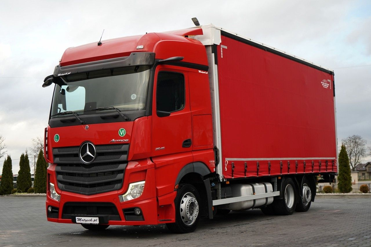 Mercedes-Benz ACTROS / 2545 / SOLÓWKA / 6x2 / I-PARK COOL / - Camion à rideaux coulissants: photos 1 Mercedes-Benz ACTROS / 2545 / SOLÓWKA / 6x2 / I-PARK COOL / - Camion à rideaux coulissants: photos 1