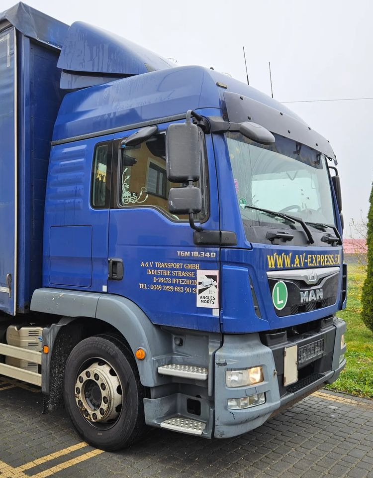 MAN TGM 18.340 / FIRANKA / SPROWADZONY / 9100 ŁADOWNOŚĆ / 18 PALET / E6 / WINDA / - Camion à rideaux coulissants: photos 5 MAN TGM 18.340 / FIRANKA / SPROWADZONY / 9100 ŁADOWNOŚĆ / 18 PALET / E6 / WINDA / - Camion à rideaux coulissants: photos 5