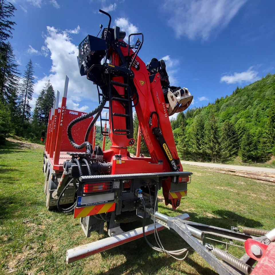 Camion grumier, Camion grue pour transport de bois VOLVO FMX 500: photos 9