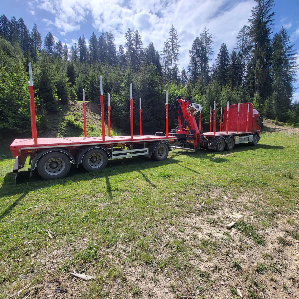 Camion grumier, Camion grue pour transport de bois VOLVO FMX 500: photos 6