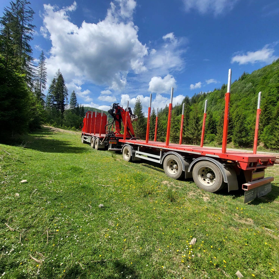 Camion grumier, Camion grue pour transport de bois VOLVO FMX 500: photos 7
