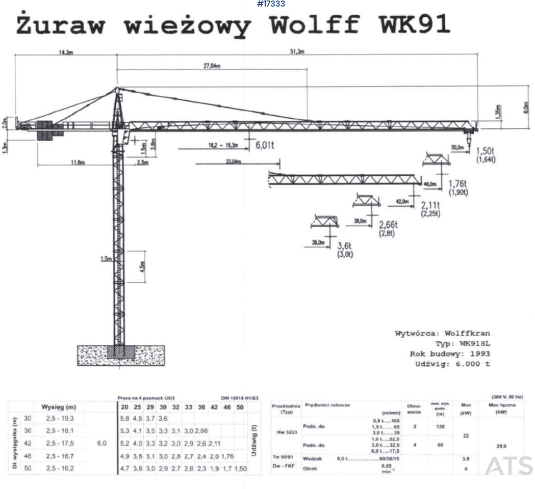 Grue Crane WOLFF WK 91 (1993): photos 6