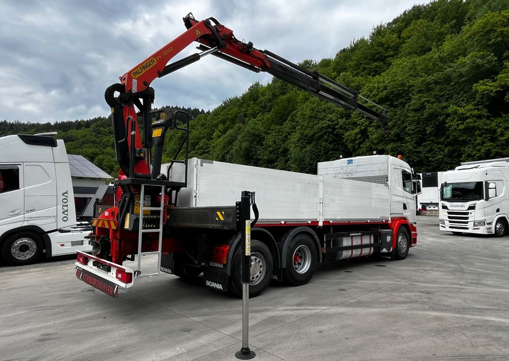 Scania G450 // 6x2// Skrzynia 6.40x2.49 // HDS Palfinger // Oś skrętna podnoszona // - Camion plateau, Camion grue: photos 4 Scania G450 // 6x2// Skrzynia 6.40x2.49 // HDS Palfinger // Oś skrętna podnoszona // - Camion plateau, Camion grue: photos 4