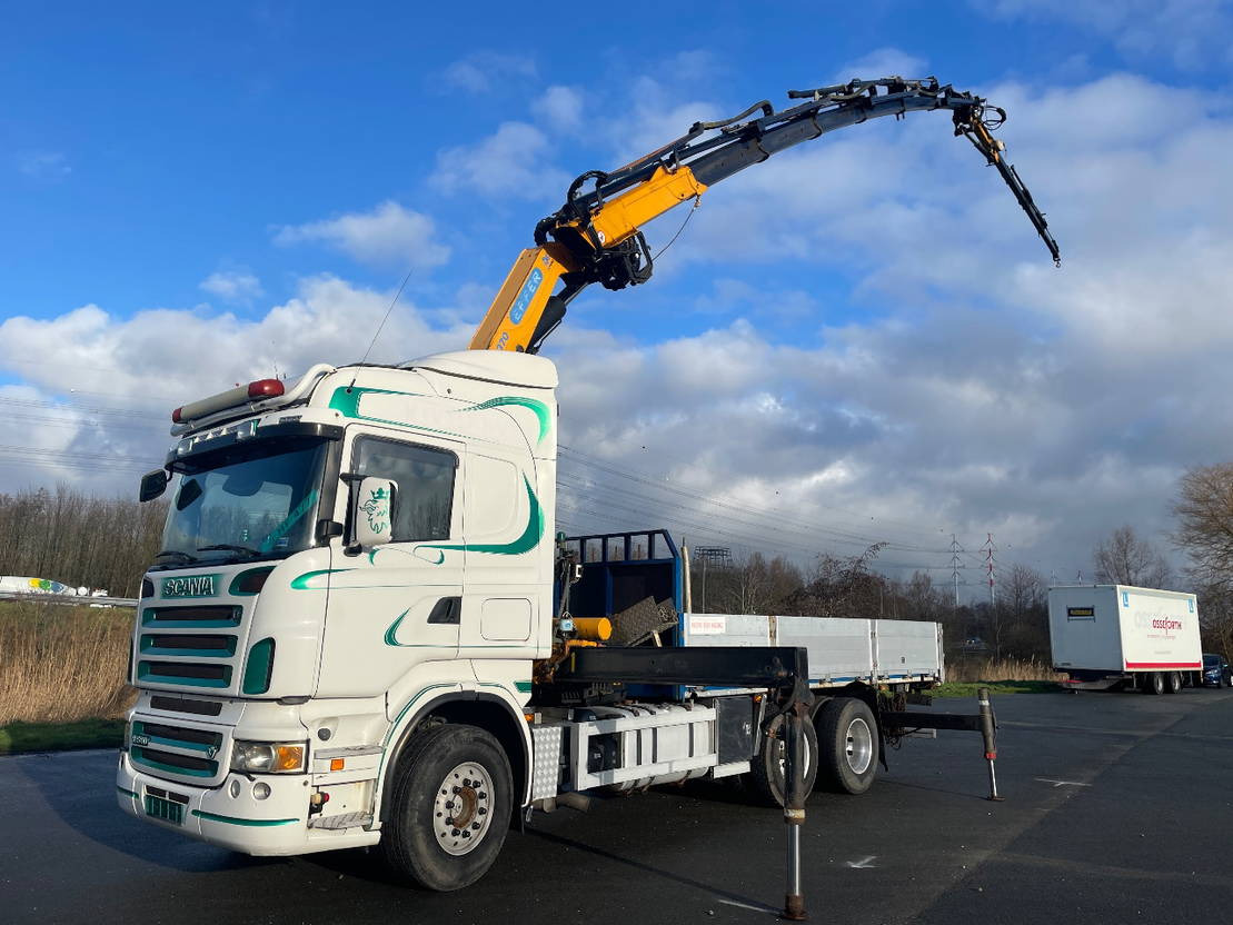 Scania R580 V8 Effer 370 crane with jib and winch - Camion grue: photos 1 Scania R580 V8 Effer 370 crane with jib and winch - Camion grue: photos 1
