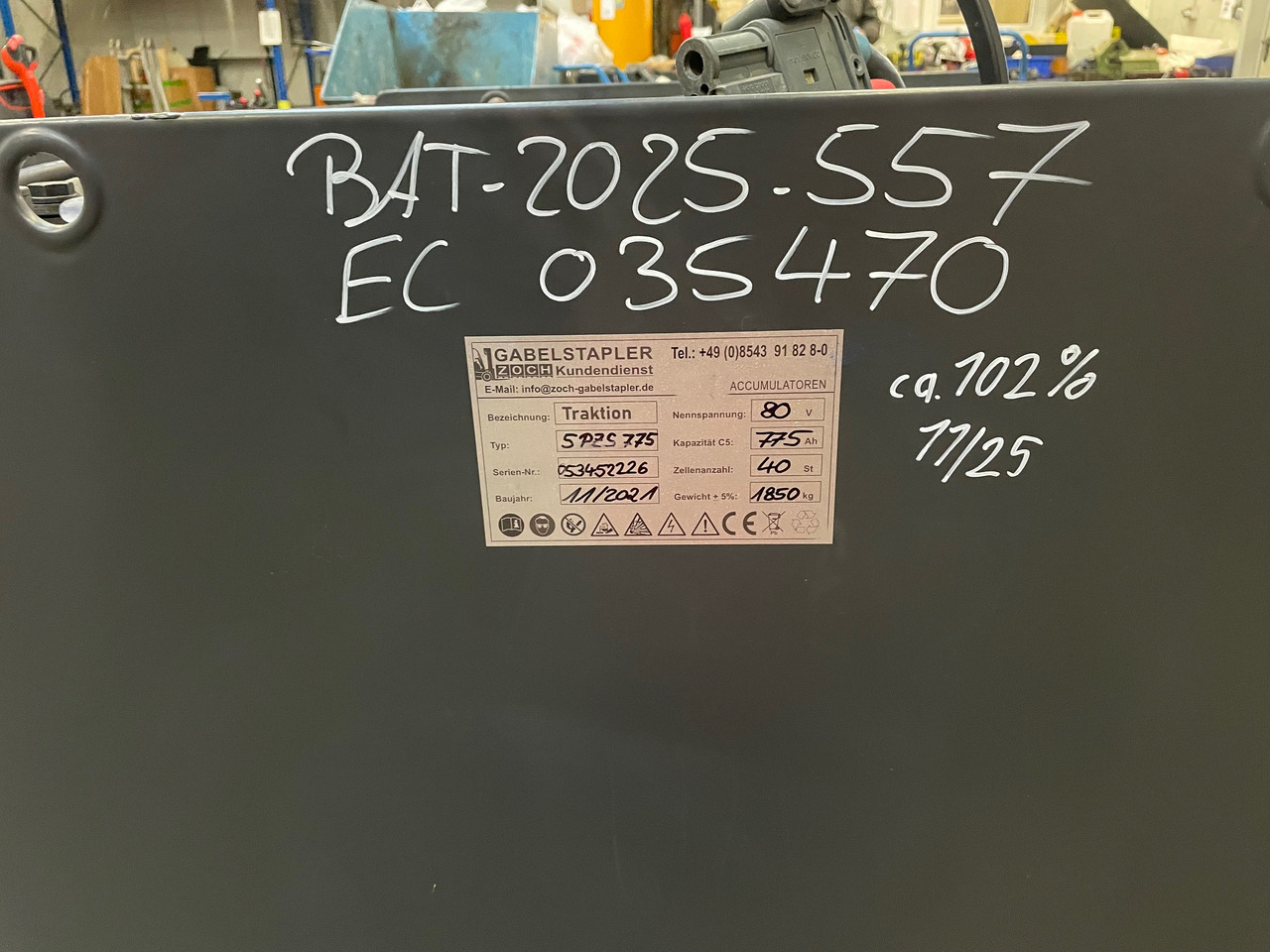 80 Volt I 5 PZS 775 - Accumulateur pour Chariot élévateur: photos 3 80 Volt I 5 PZS 775 - Accumulateur pour Chariot élévateur: photos 3