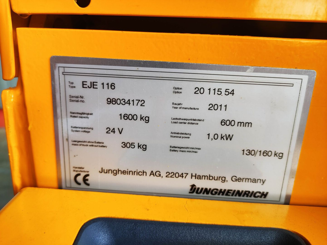 Jungheinrich EJE 116 - Transpalette: photos 5 Jungheinrich EJE 116 - Transpalette: photos 5