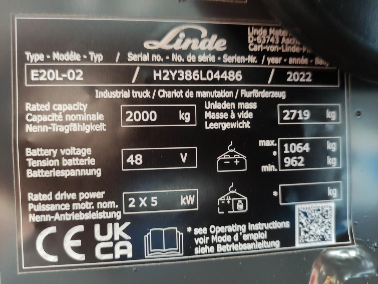 Linde E20L-02-386-EVO *Batterie NEU* - Chariot élévateur électrique: photos 5 Linde E20L-02-386-EVO *Batterie NEU* - Chariot élévateur électrique: photos 5