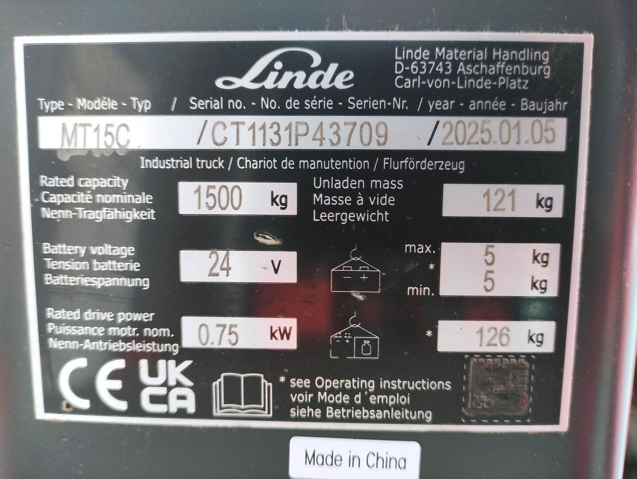 Linde MT15C - Transpalette: photos 5 Linde MT15C - Transpalette: photos 5
