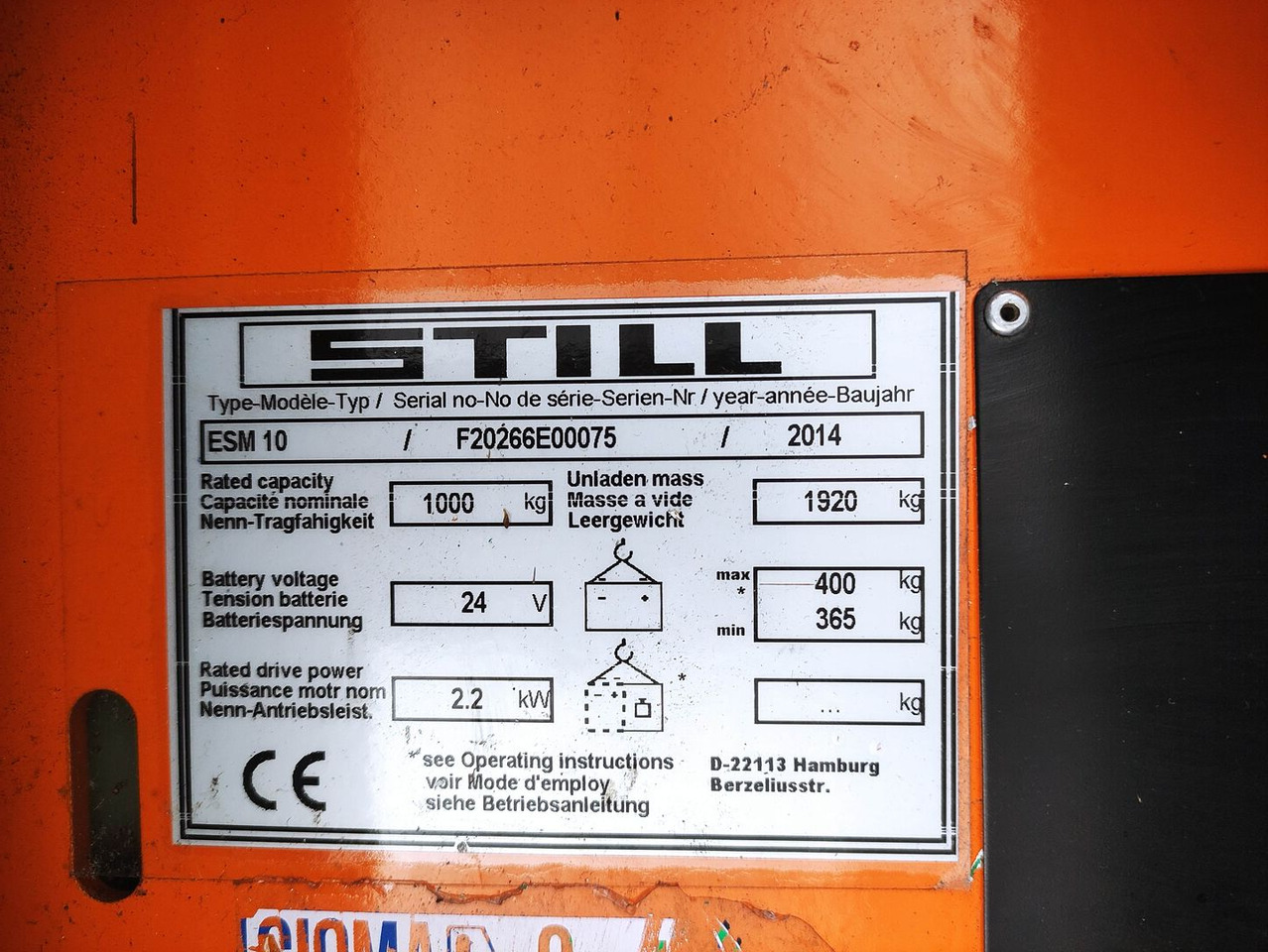 Gerbeur Still ESM 10 (Stand-Hochhubwagen): photos 6