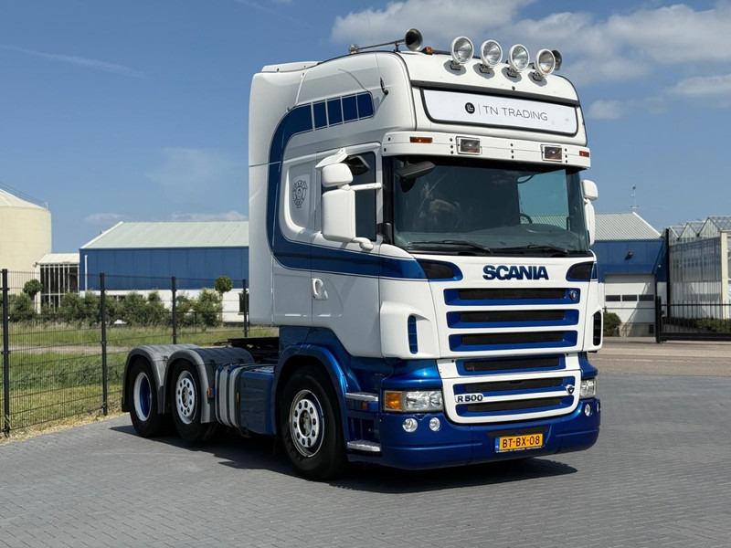 Scania R 500 A 6X2/4 STEERING PUSHER, MANUEL, RETARDER, LEATHER, TOP. - Tracteur routier: photos 1 Scania R 500 A 6X2/4 STEERING PUSHER, MANUEL, RETARDER, LEATHER, TOP. - Tracteur routier: photos 1