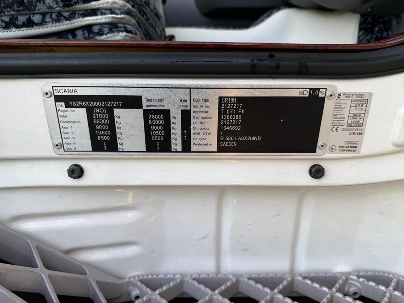 Tracteur routier Scania R580 VOLLE SHOWTRUCK, VOLLUCHT, OPEN UITLAAT, INTERIEUR.: photos 18