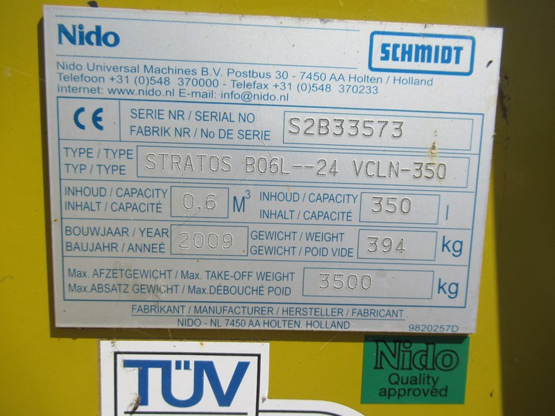 NIDO Stratos B06L-24 VCLN-350 Hydro zoutstrooier 0,6m3 + 350L - Machine de nettoyage: photos 3 NIDO Stratos B06L-24 VCLN-350 Hydro zoutstrooier 0,6m3 + 350L - Machine de nettoyage: photos 3