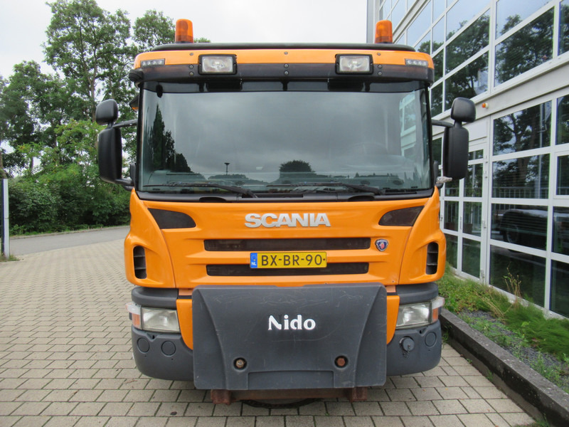 Camion ampliroll, Camion grue Scania P 320 B 6x2*4 + HMF 835 + HYVA Haakarm: photos 6