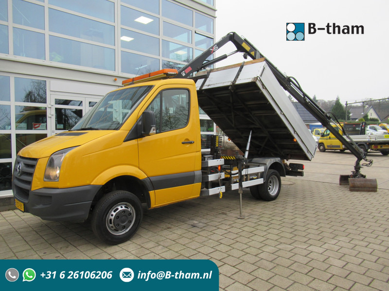 Volkswagen Crafter 50 2.5TDI 80KW HIAB 033 B-2 + Kipper Tipper - Camion benne, Camion grue: photos 1 Volkswagen Crafter 50 2.5TDI 80KW HIAB 033 B-2 + Kipper Tipper - Camion benne, Camion grue: photos 1