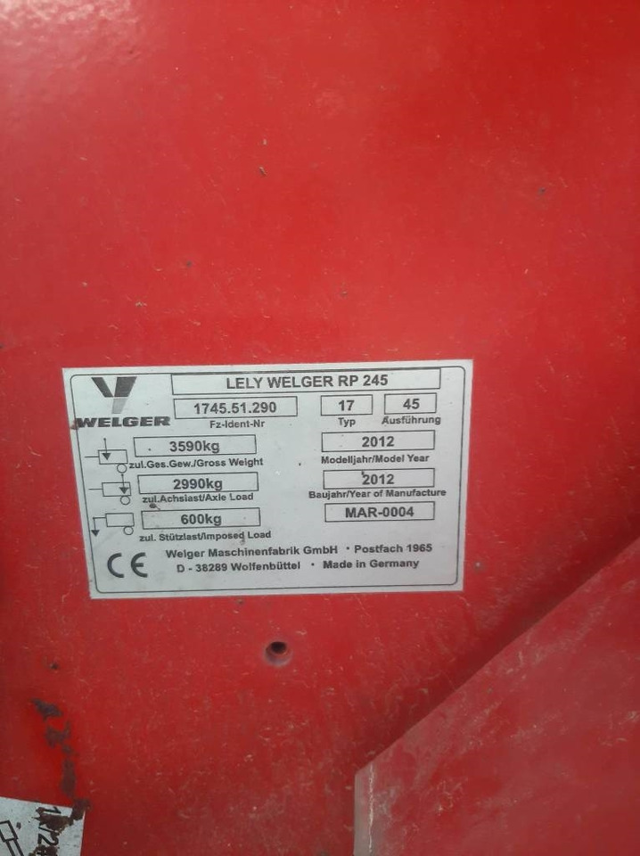 Lely Welger RP 245 Profi - Presse à balles rondes: photos 5 Lely Welger RP 245 Profi - Presse à balles rondes: photos 5