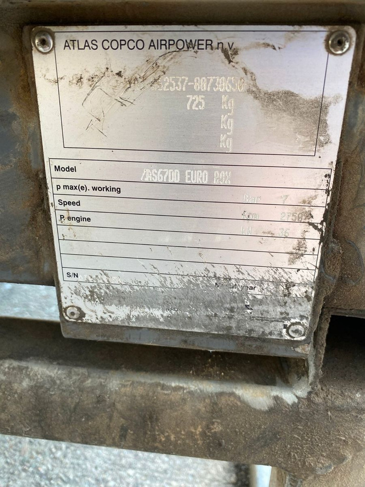 Atlas Copco Air Kompressor XAS67 G6,5 - Compresseur d'air: photos 4 Atlas Copco Air Kompressor XAS67 G6,5 - Compresseur d'air: photos 4