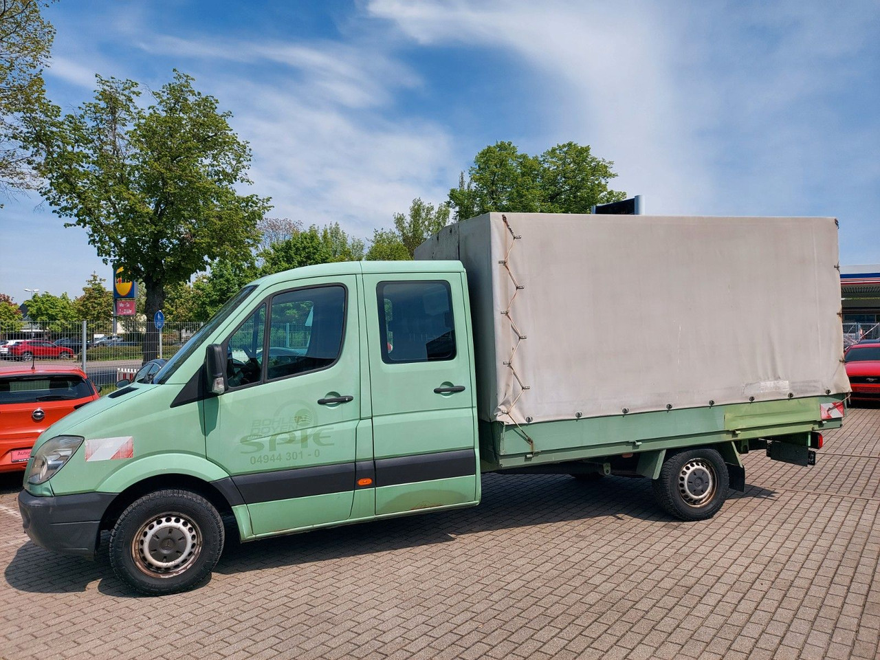Utilitaire plateau baché, Utilitaire double cabine Mercedes-Benz Sprinter II Pritsche/DoKa 313 CDI KLIMA 7 SITZE: photos 7