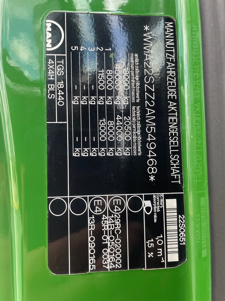 Tracteur routier MAN TGS 18.440 4x4H BLS Pritsche/Hydro/PTO/AC/EEV1: photos 15 Tracteur routier MAN TGS 18.440 4x4H BLS Pritsche/Hydro/PTO/AC/EEV1: photos 15