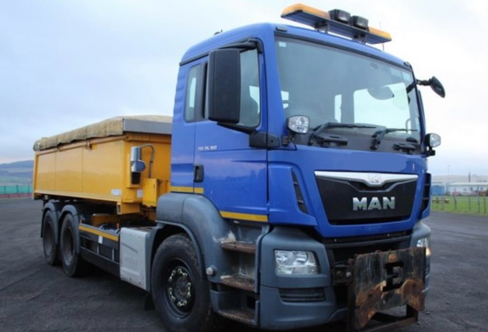 Camion benne MAN Tgs 26.360 6x4 wywrotka piaskarka pług e6 euro6: photos 10