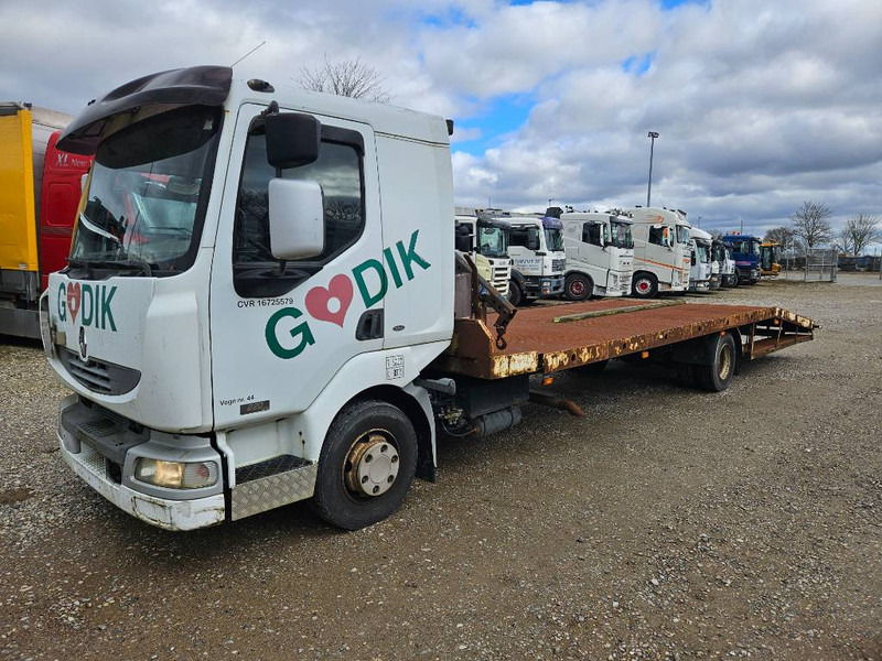 Renault Midlum 220 Machine/auto Transport and crane(2 stk) - Camion porte-voitures, Camion grue: photos 1 Renault Midlum 220 Machine/auto Transport and crane(2 stk) - Camion porte-voitures, Camion grue: photos 1