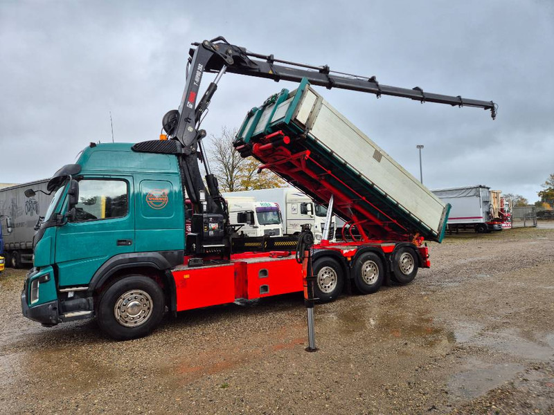Volvo FMX 500 8x4 // HIAB X-HIPRO 262 EP-5 // 3-Tipper - Camion grue: photos 1 Volvo FMX 500 8x4 // HIAB X-HIPRO 262 EP-5 // 3-Tipper - Camion grue: photos 1