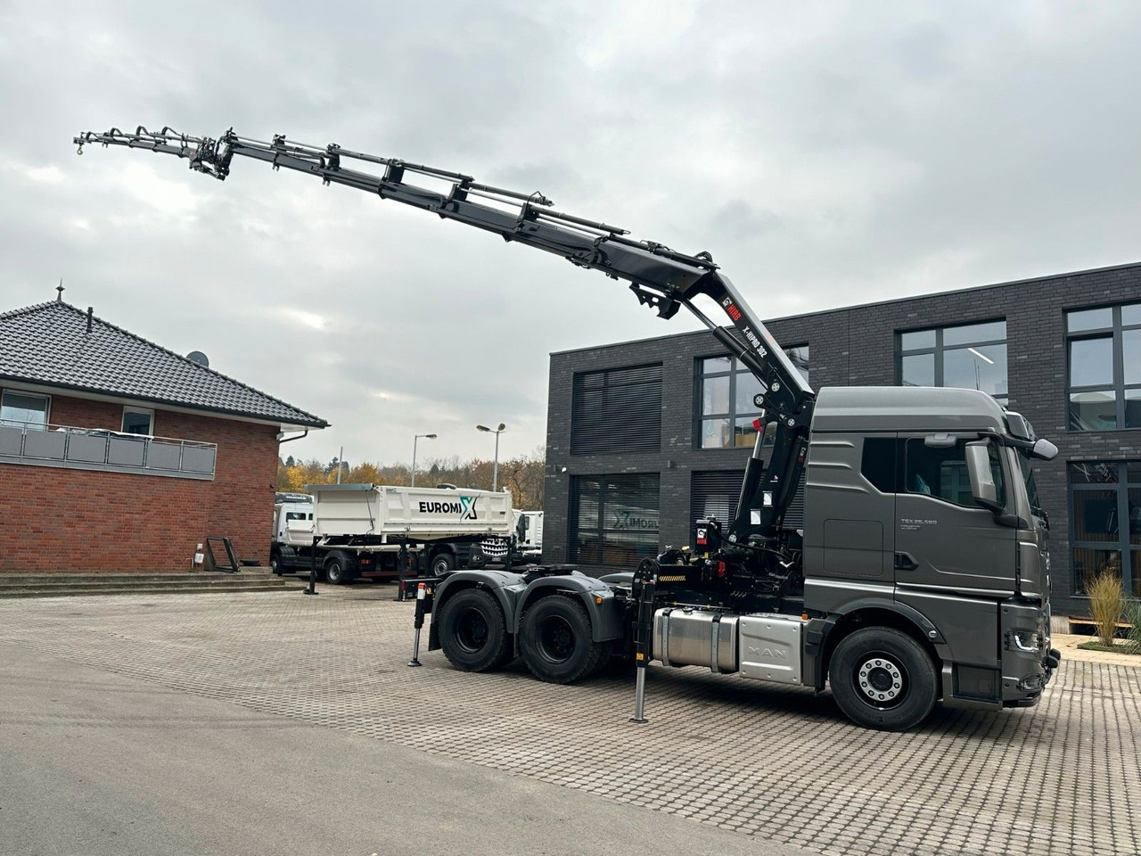 Camion grue MAN TGX 26.580 6x4 Kran Hiab 302-6 + Jib-4: photos 6