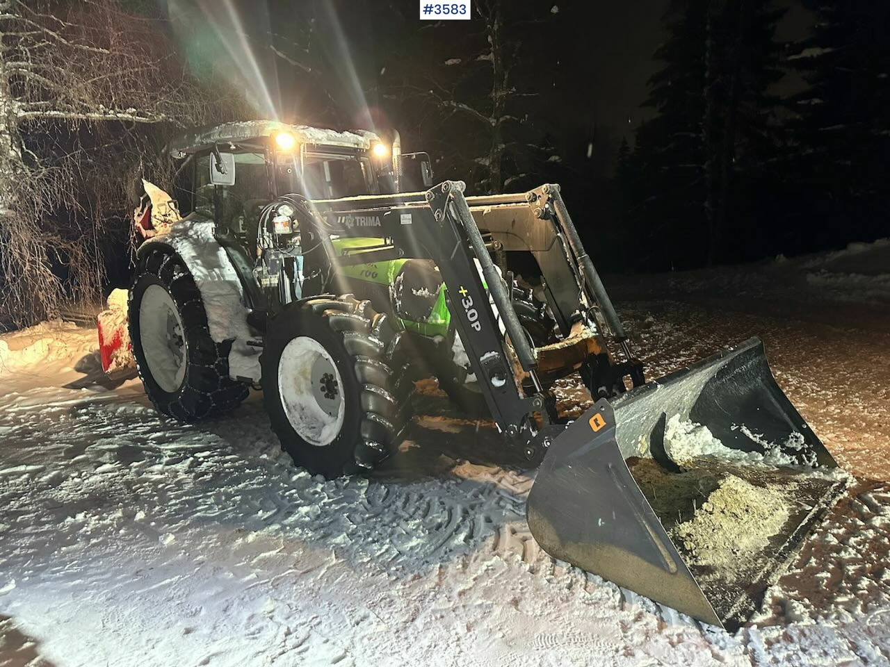 2008 Deutz-Fahr Agrofarm 100 traktor w/ Trima Front loader. See hours! - Tracteur agricole: photos 1 2008 Deutz-Fahr Agrofarm 100 traktor w/ Trima Front loader. See hours! - Tracteur agricole: photos 1