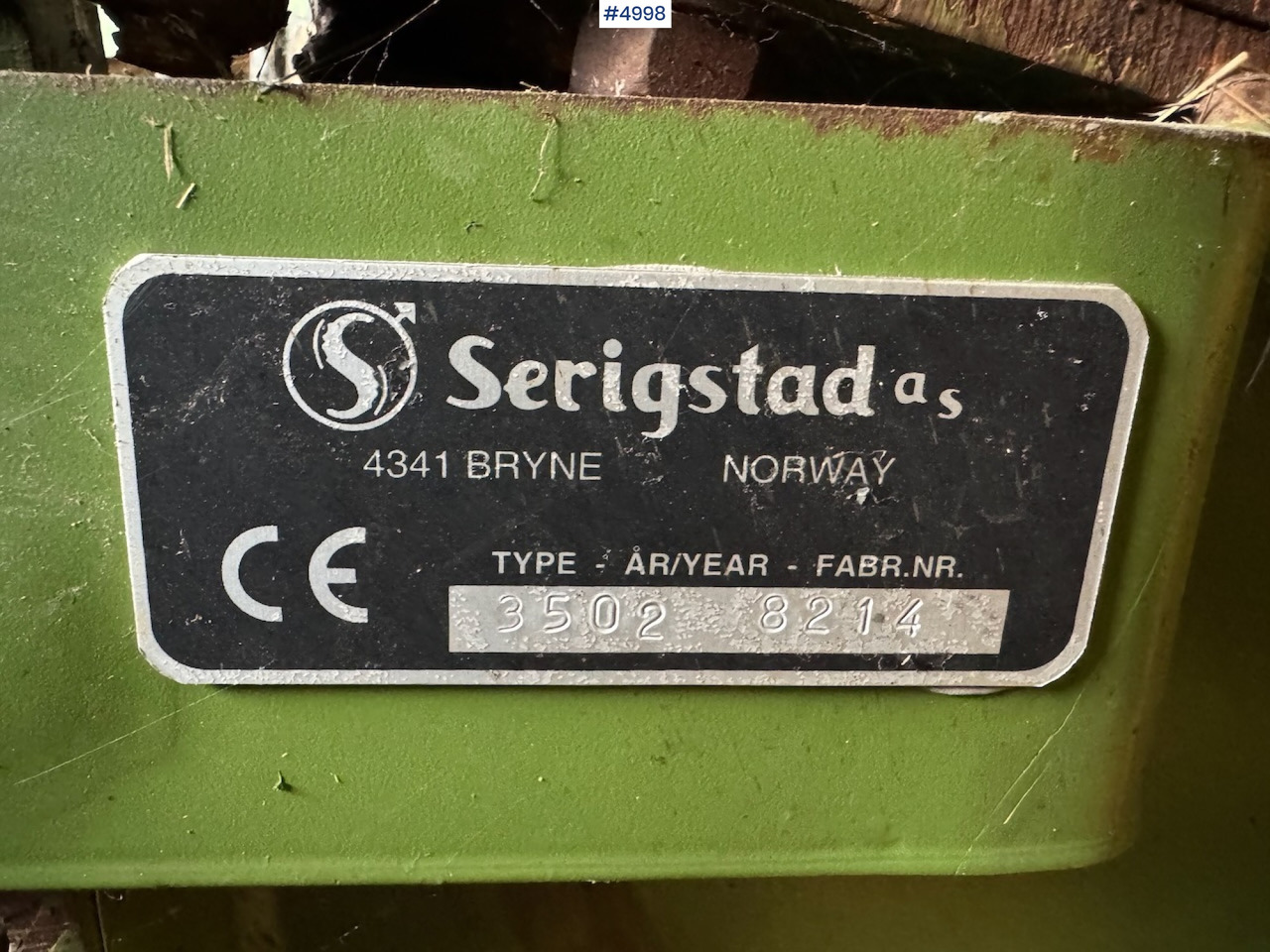 Matériel de fenaison Serigstad FS 134 with steering and tractor frame.: photos 16