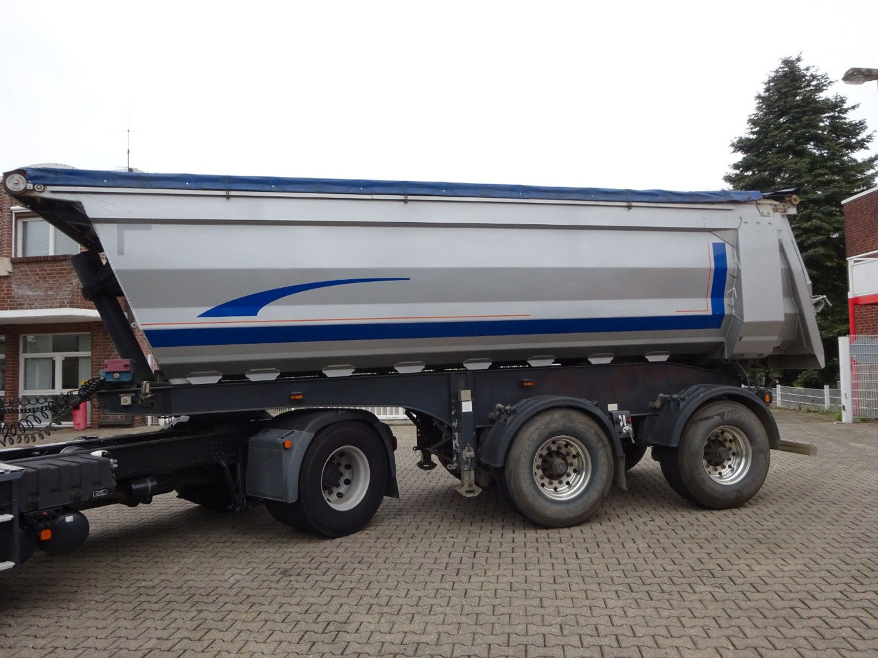 Semi-remorque benne Kempf Kippauflieger ALU mit E-Abdeckplane 27m³: photos 1