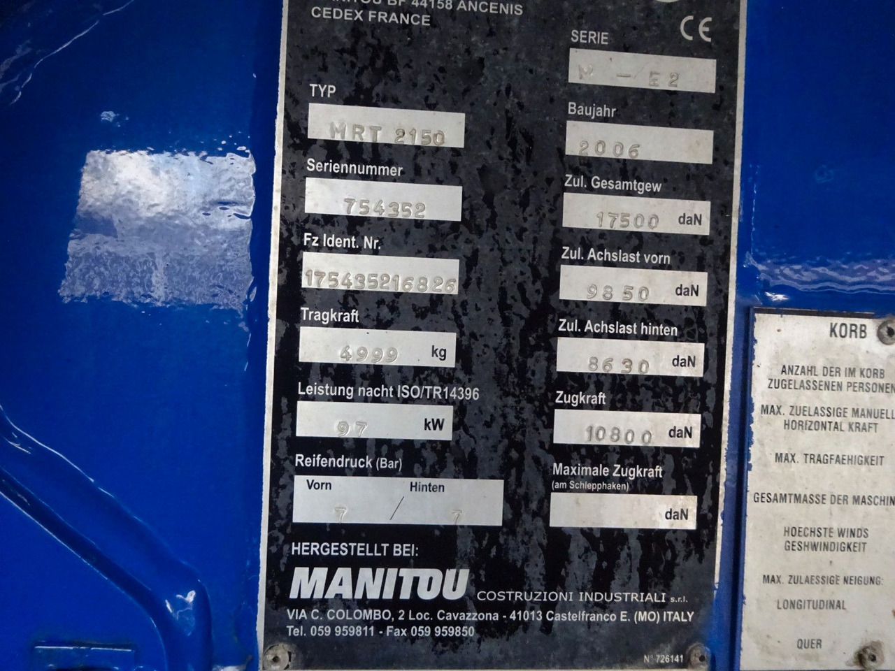 Chariot télescopique neuf Manitou Teleskoplader MRT 2150 mit Palettengabel: photos 18