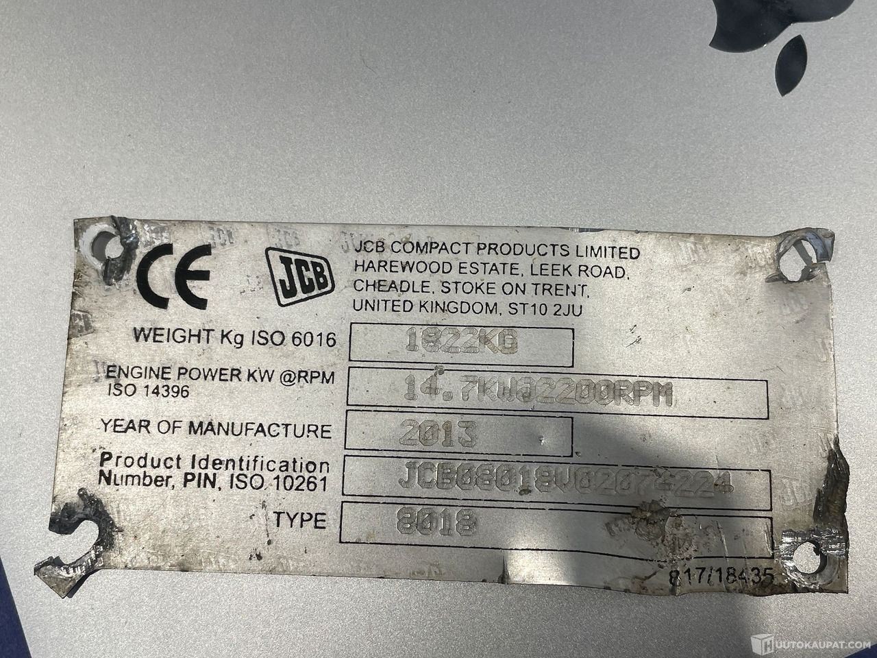 Engins de chantier JCB 8081 Kaivinkone, Leviävällä alavaunulla, Muurame: photos 35