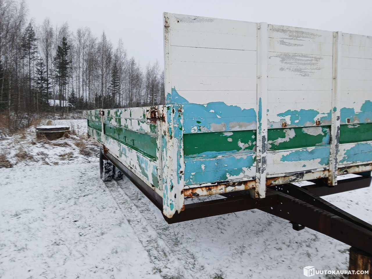 Tractor-pulled frame for a hay cart, log trailer, cabin base orconstruction., Salo - Remorque plateau: photos 3 Tractor-pulled frame for a hay cart, log trailer, cabin base orconstruction., Salo - Remorque plateau: photos 3