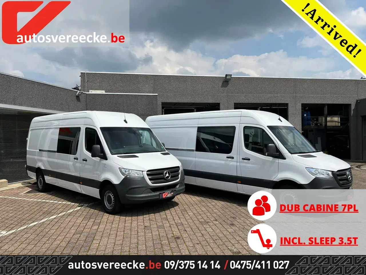 Mercedes-Benz Sprinter 317 L3H2 (44.200ex) 3.5T SLEEP | DUB CAB 7PL - Utilitaire double cabine: photos 1 Mercedes-Benz Sprinter 317 L3H2 (44.200ex) 3.5T SLEEP | DUB CAB 7PL - Utilitaire double cabine: photos 1