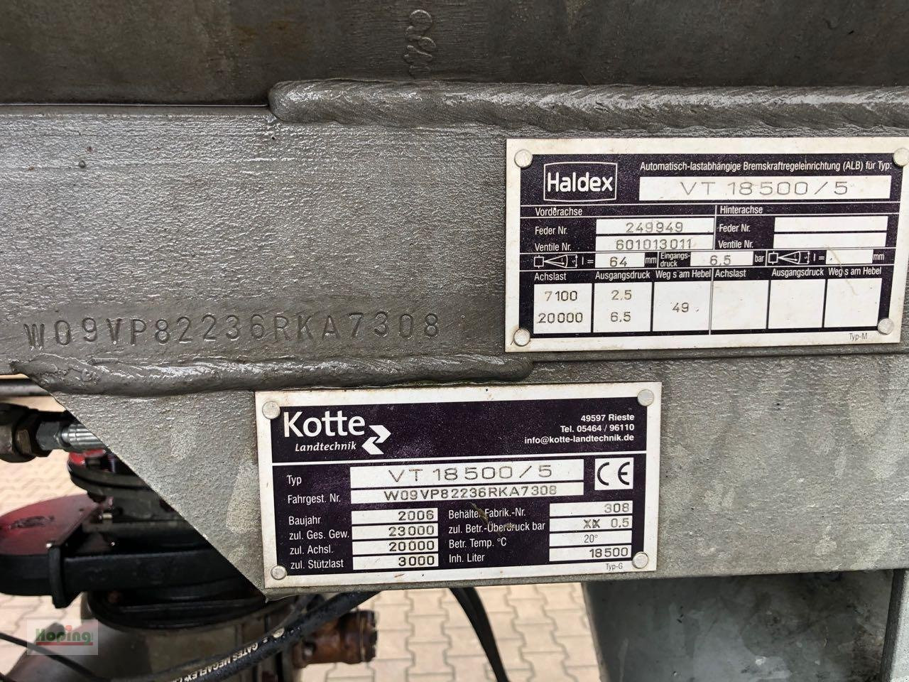 Kotte VT 18500/5 - Tonne à lisier: photos 4 Kotte VT 18500/5 - Tonne à lisier: photos 4