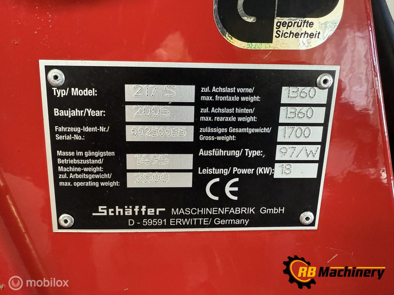 Chargeuse sur pneus Schäffer 217 S: photos 7