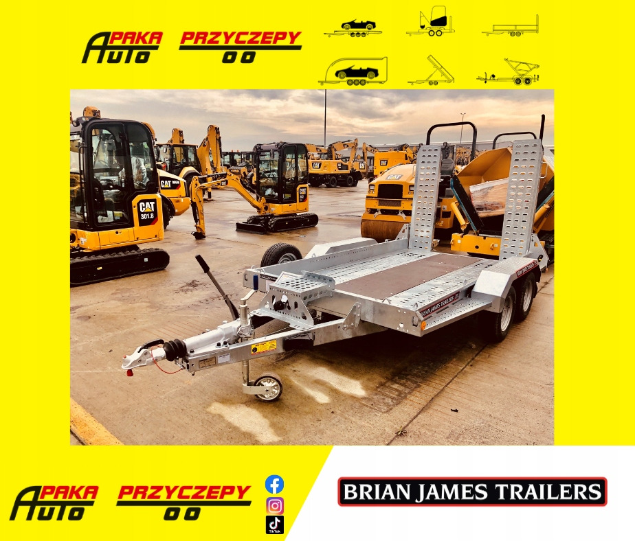 PRZYCZEPA BRIAN JAMES TRAILERS LAWETA KOPARKI MINIKOPARKI 3500KG 320x170 / BRIAN JAMES TRAILERS Excavator/Miniexcavator Flatbed Trailer 3500KG 320x170 - Remorque porte engin: photos 1 PRZYCZEPA BRIAN JAMES TRAILERS LAWETA KOPARKI MINIKOPARKI 3500KG 320x170 / BRIAN JAMES TRAILERS Excavator/Miniexcavator Flatbed Trailer 3500KG 320x170 - Remorque porte engin: photos 1