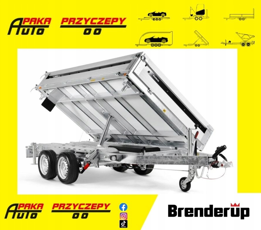 Wywrotka trójstronna 3,25x1,80 Brenderup 3500 / Three-way tipper 3,25x1,80 Brenderup 3500 - Remorque benne: photos 1 Wywrotka trójstronna 3,25x1,80 Brenderup 3500 / Three-way tipper 3,25x1,80 Brenderup 3500 - Remorque benne: photos 1