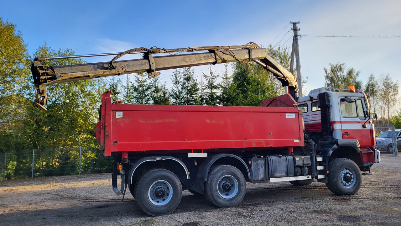 Camion benne pour transport de matériaux granulaires MAN 33.414 6X6 HIAB 102 33.414: photos 6