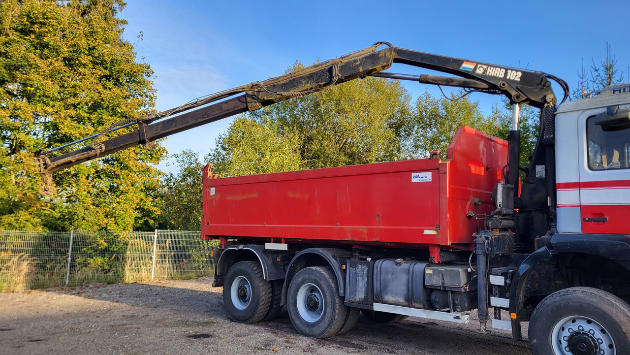 Camion benne pour transport de matériaux granulaires MAN 33.414 6X6 HIAB 102 33.414: photos 8