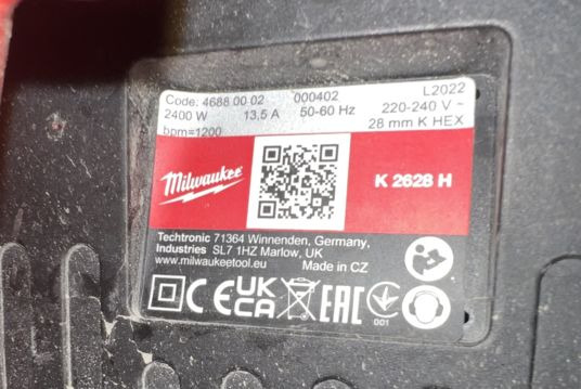 Démolisseur milwaukee K2628 - Matériel de chantier: photos 5 Démolisseur milwaukee K2628 - Matériel de chantier: photos 5