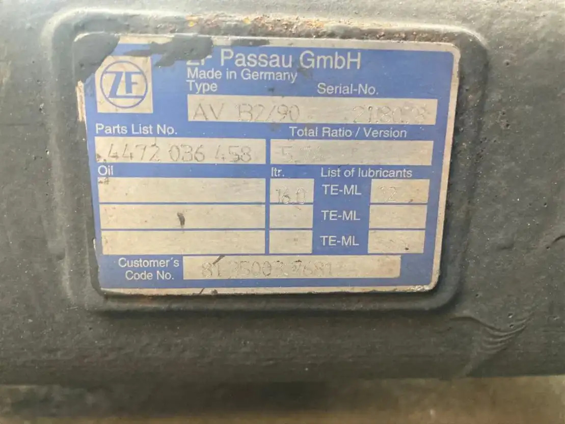 MAN Hinterachse Axis ZF AV132/90 5,74 4472036458 MAN Lions City A21 - Essieu arrière pour Bus: photos 2 MAN Hinterachse Axis ZF AV132/90 5,74 4472036458 MAN Lions City A21 - Essieu arrière pour Bus: photos 2