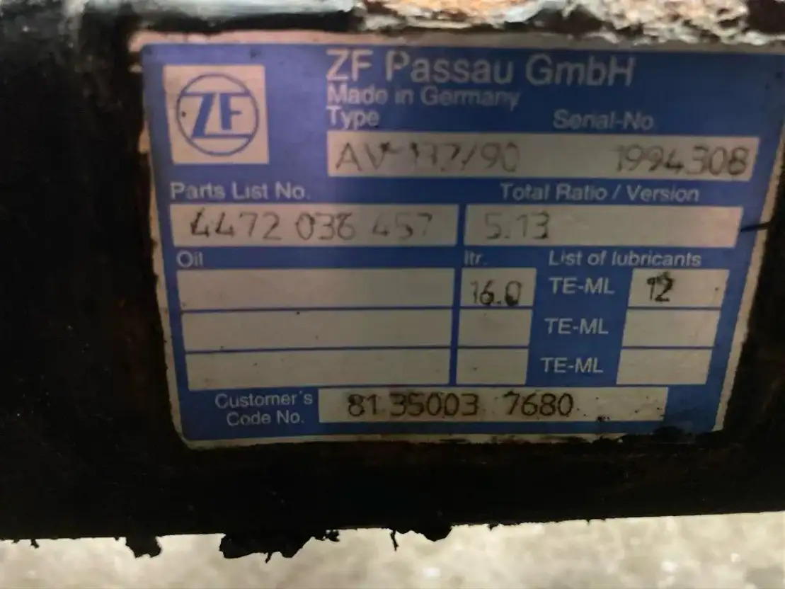 ZF Hinterachse Axis ZF AV132/90 5,13 4472036457 MAN Lions City A21 - Essieu arrière pour Bus: photos 2 ZF Hinterachse Axis ZF AV132/90 5,13 4472036457 MAN Lions City A21 - Essieu arrière pour Bus: photos 2