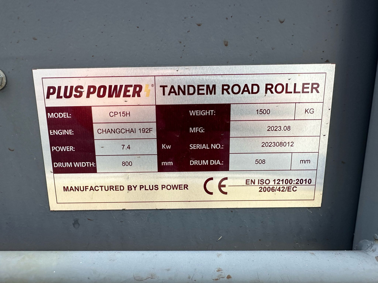 PLUS POWER CP15H VIBROCOMPACTOR CYLINDER - Compacteur: photos 5 PLUS POWER CP15H VIBROCOMPACTOR CYLINDER - Compacteur: photos 5