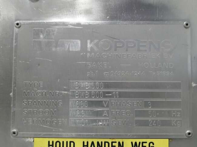 Koppens ball rolling machine BMB600 - crédit-bail Koppens ball rolling machine BMB600: photos 8