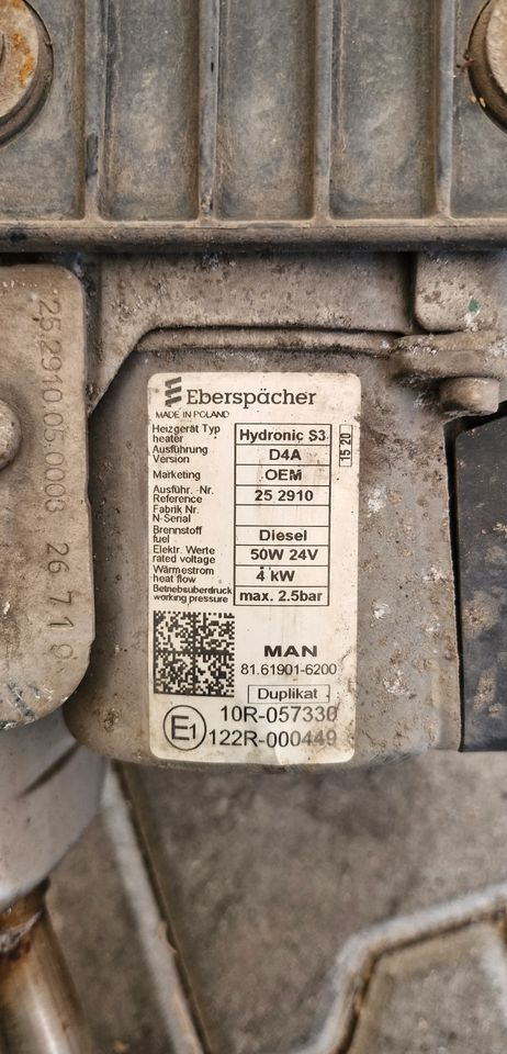 MAN TG3 TGX OGRZEWANIE POSTOJOWE EBERSPÄCHER HUDRONIC S3 81.61901-6200 - Chauffage/ Ventilation pour Camion: photos 2 MAN TG3 TGX OGRZEWANIE POSTOJOWE EBERSPÄCHER HUDRONIC S3 81.61901-6200 - Chauffage/ Ventilation pour Camion: photos 2