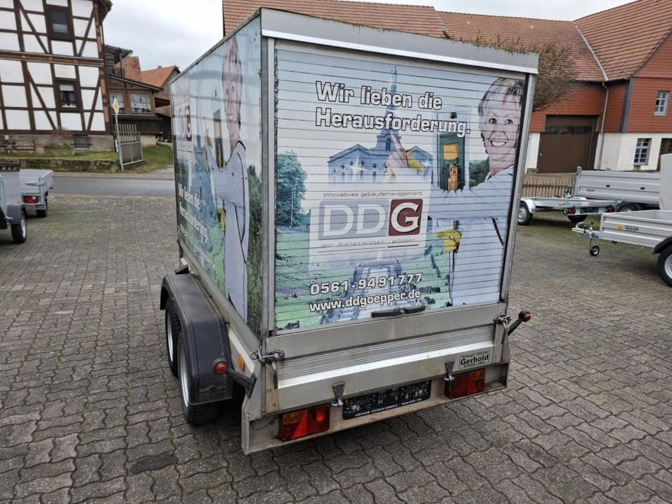 Humbaur PKW-Anhänger, 1,6 t Tandem Stirnwandklappe Kofferanhänger - Remorque fourgon: photos 5 Humbaur PKW-Anhänger, 1,6 t Tandem Stirnwandklappe Kofferanhänger - Remorque fourgon: photos 5